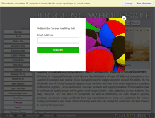 Tablet Screenshot of jugglingwholesale.com